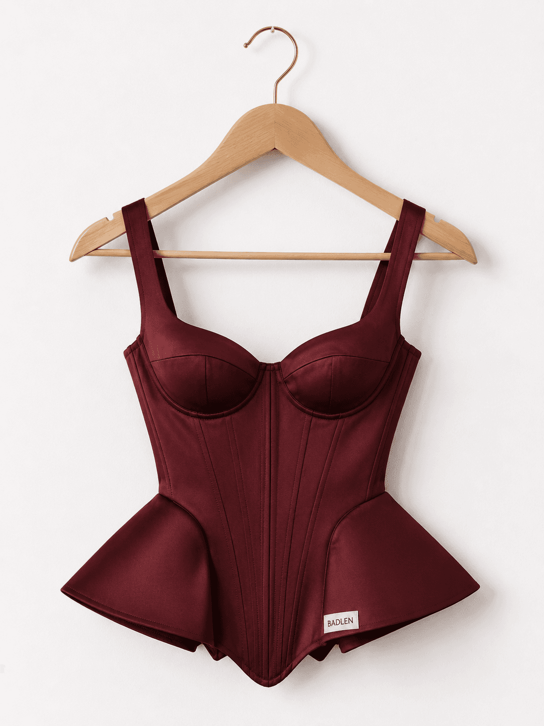 Burgundy Peplum